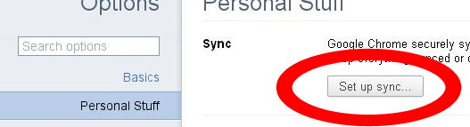 googlesync1 Share bookmarks and saved passwords in Google Chrome